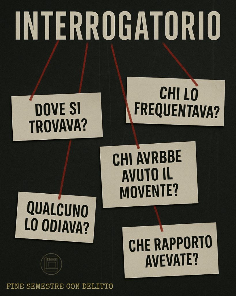 Fine Semestre con delitto - Interrogatorio